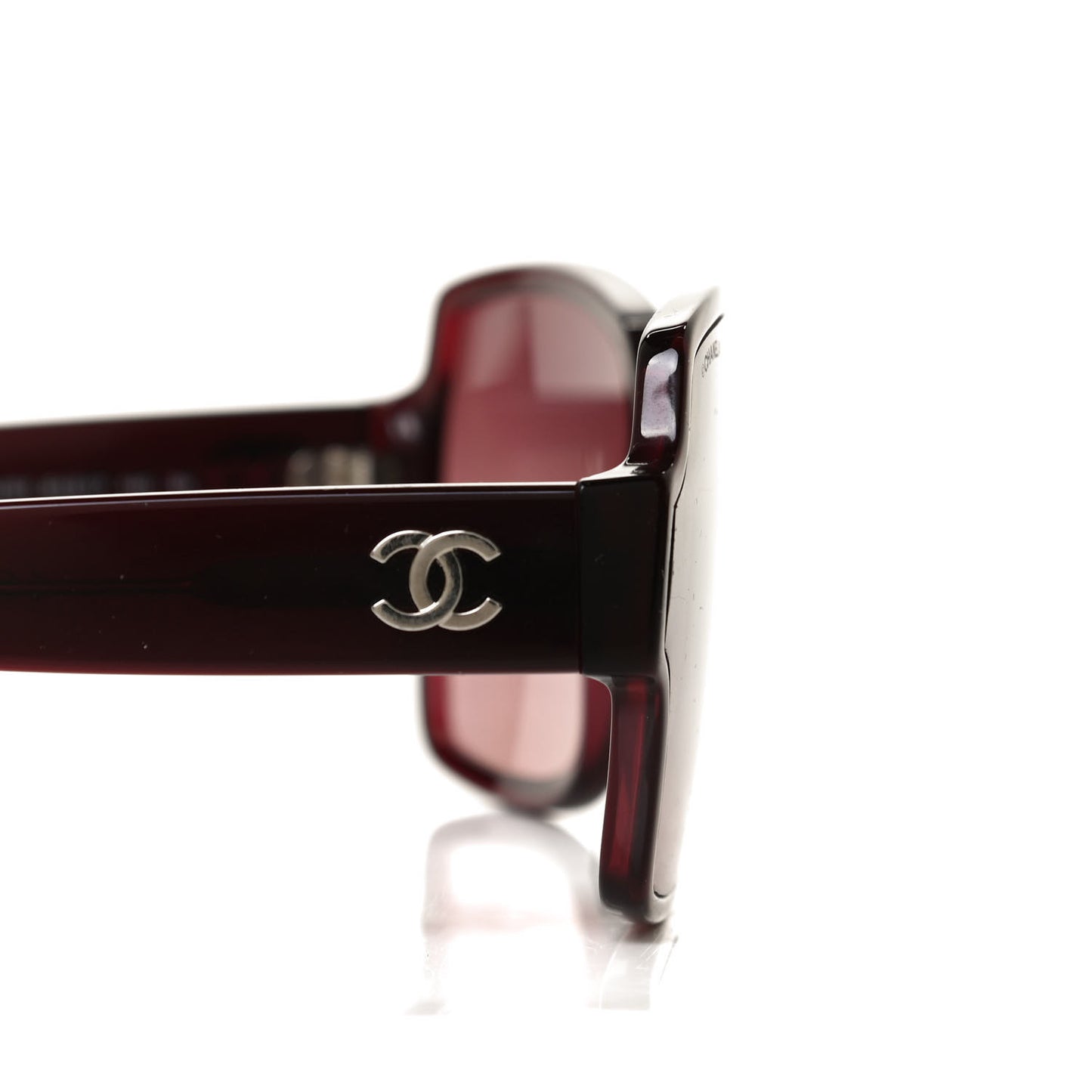 Acetate Square CC Sunglasses 5385 Burgundy