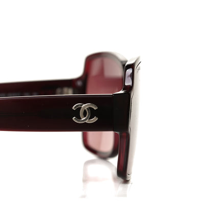 Chanel Acetate Square CC Sunglasses 5385 Burgundy 5 of 8