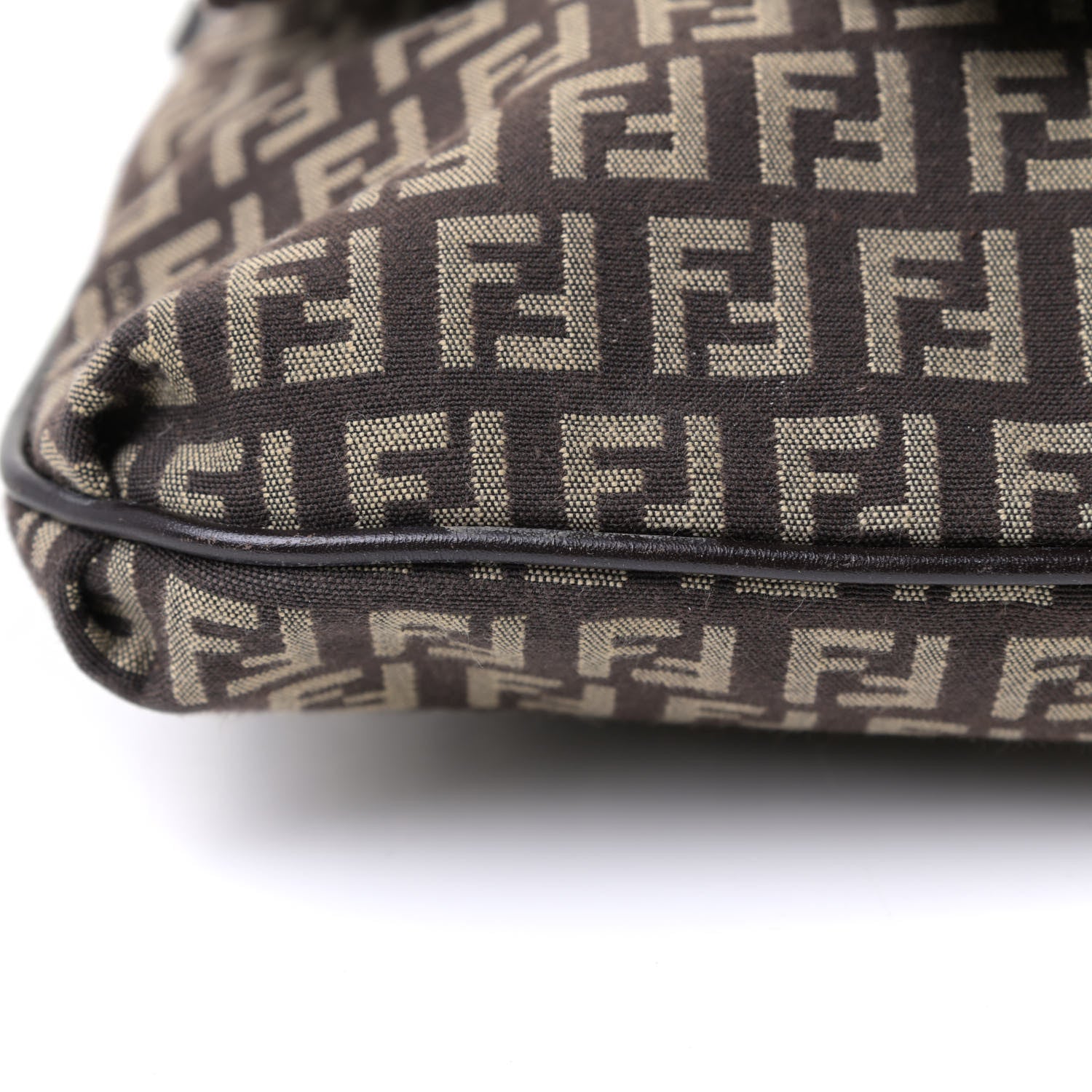 Fendi Zucchino Vitello Tube Messenger Bag Testa di Moro Beige 7 of 8