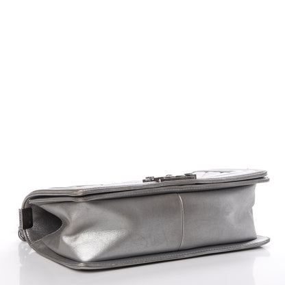 Chanel Metallic Calfskin Quilted Medium Boy Flap Silver 4 of 24