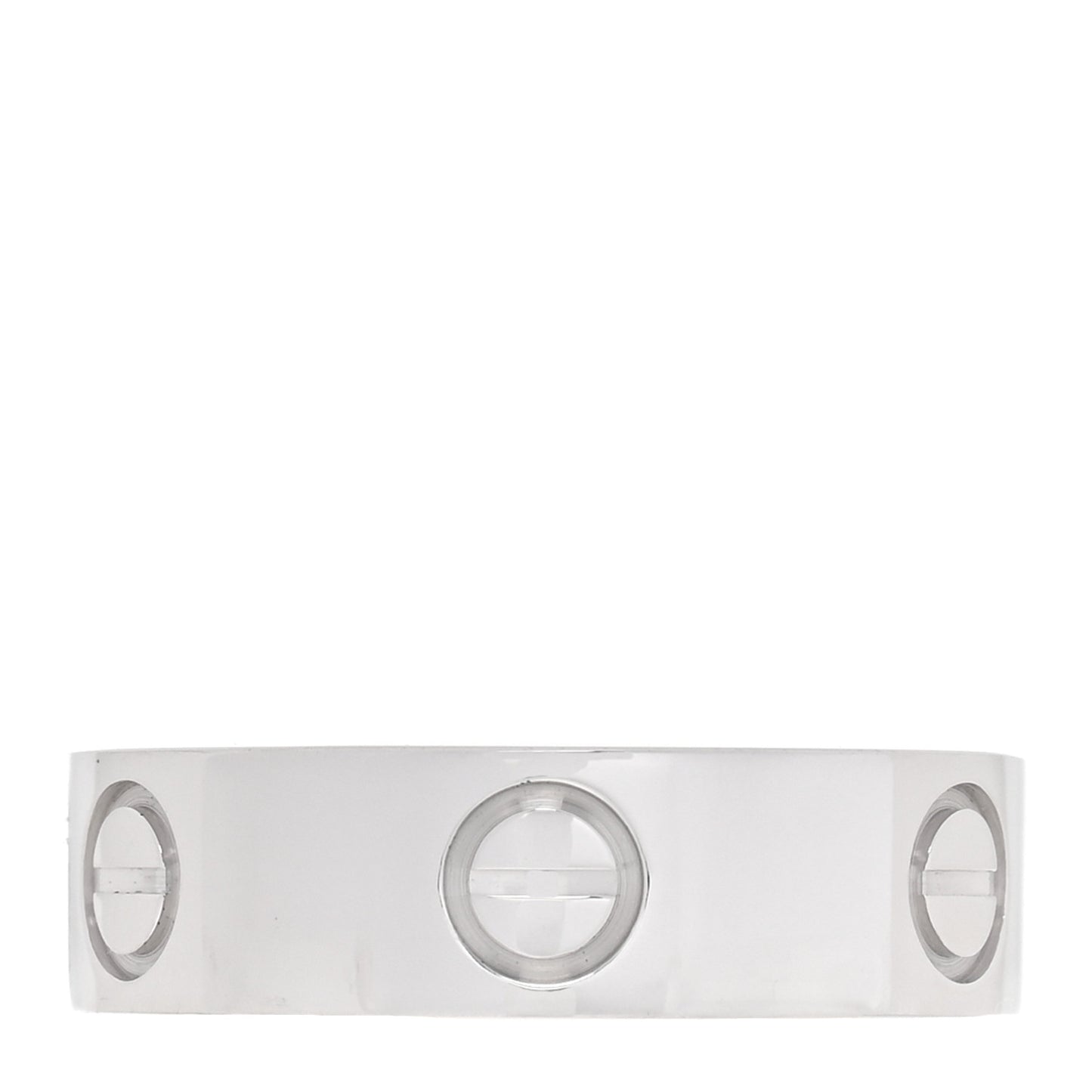 18K White Gold 5.5mm LOVE Ring 52 6