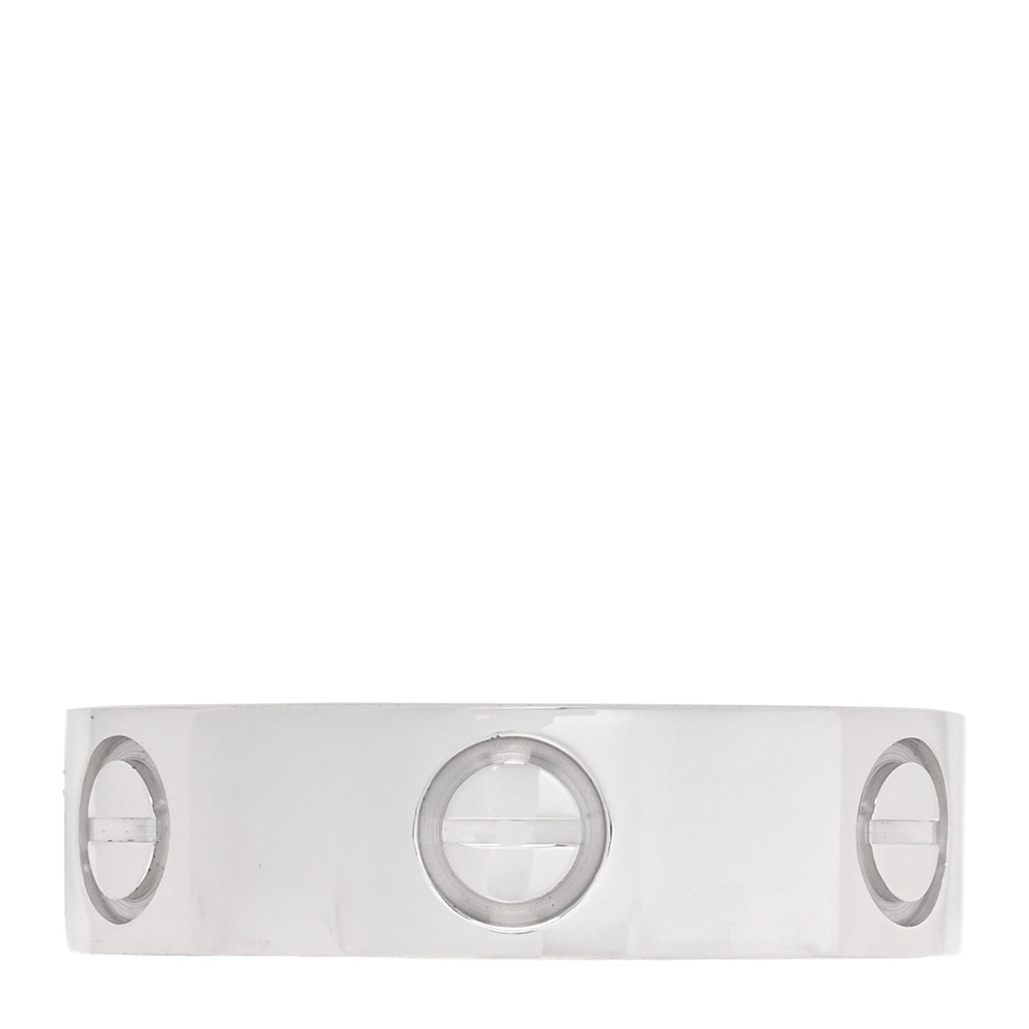 Cartier 18K White Gold 5.5mm LOVE Ring 52 6 1 of 4