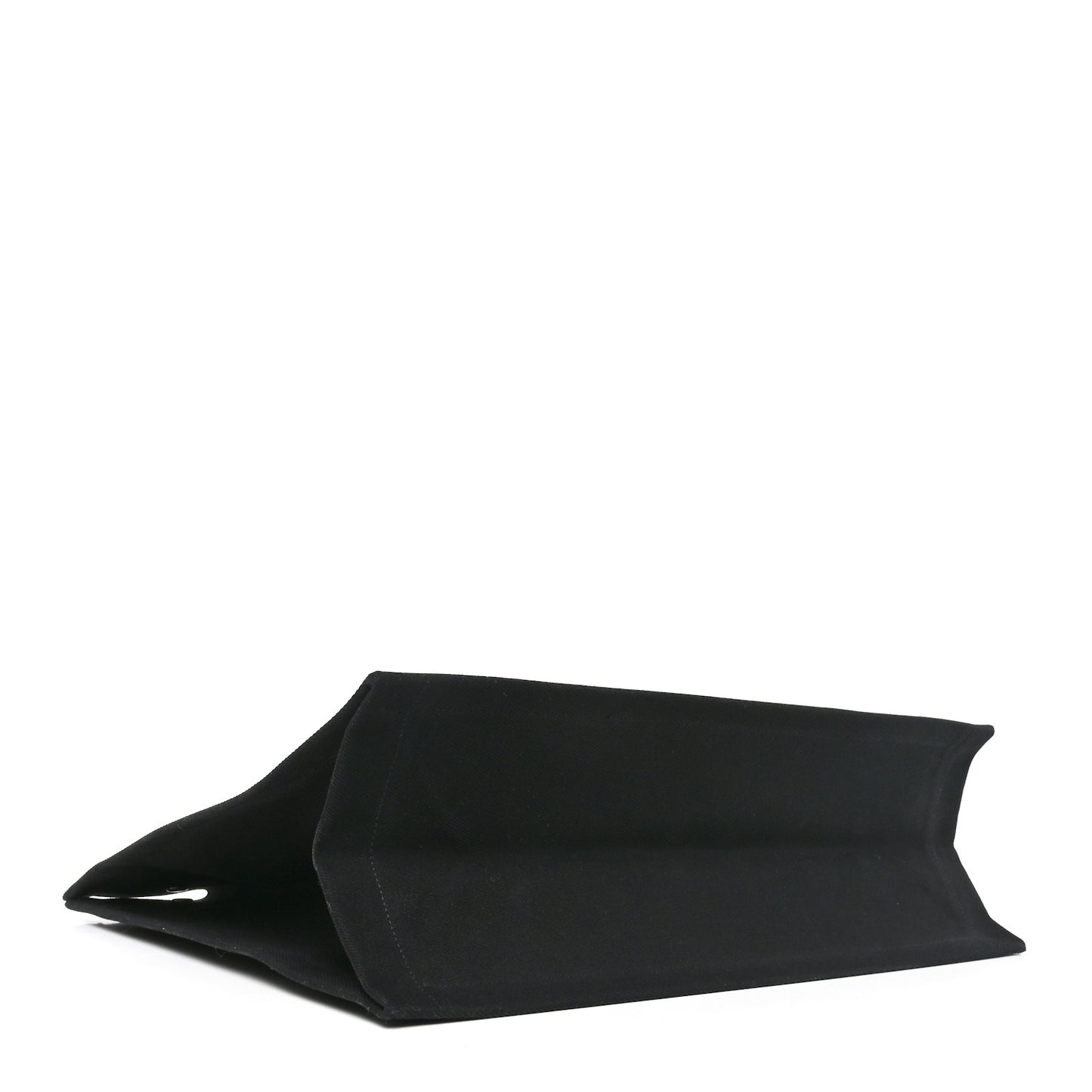 Linen Calfskin Rive Gauche Tote Black