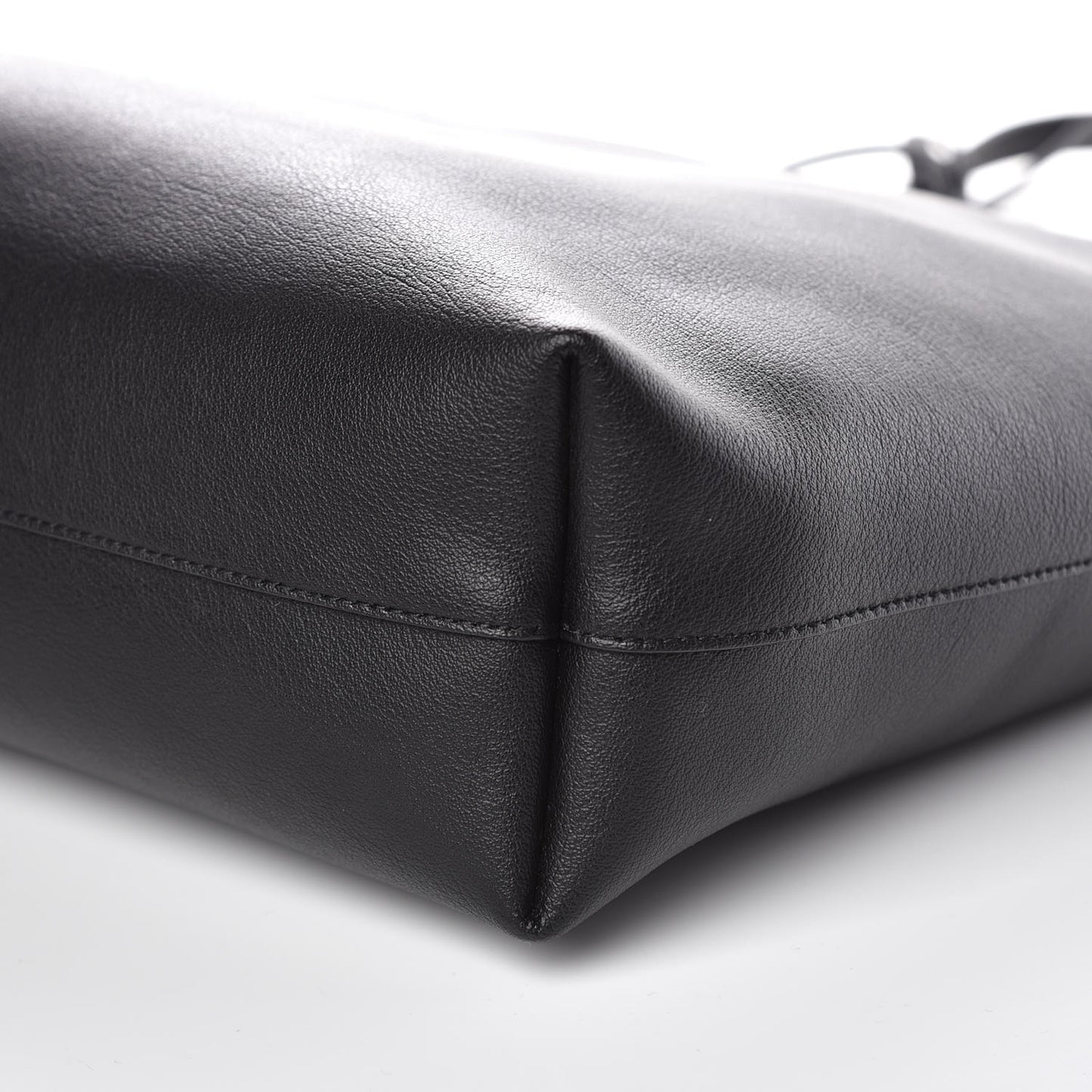 Calfskin Medium Shopping Tote Black