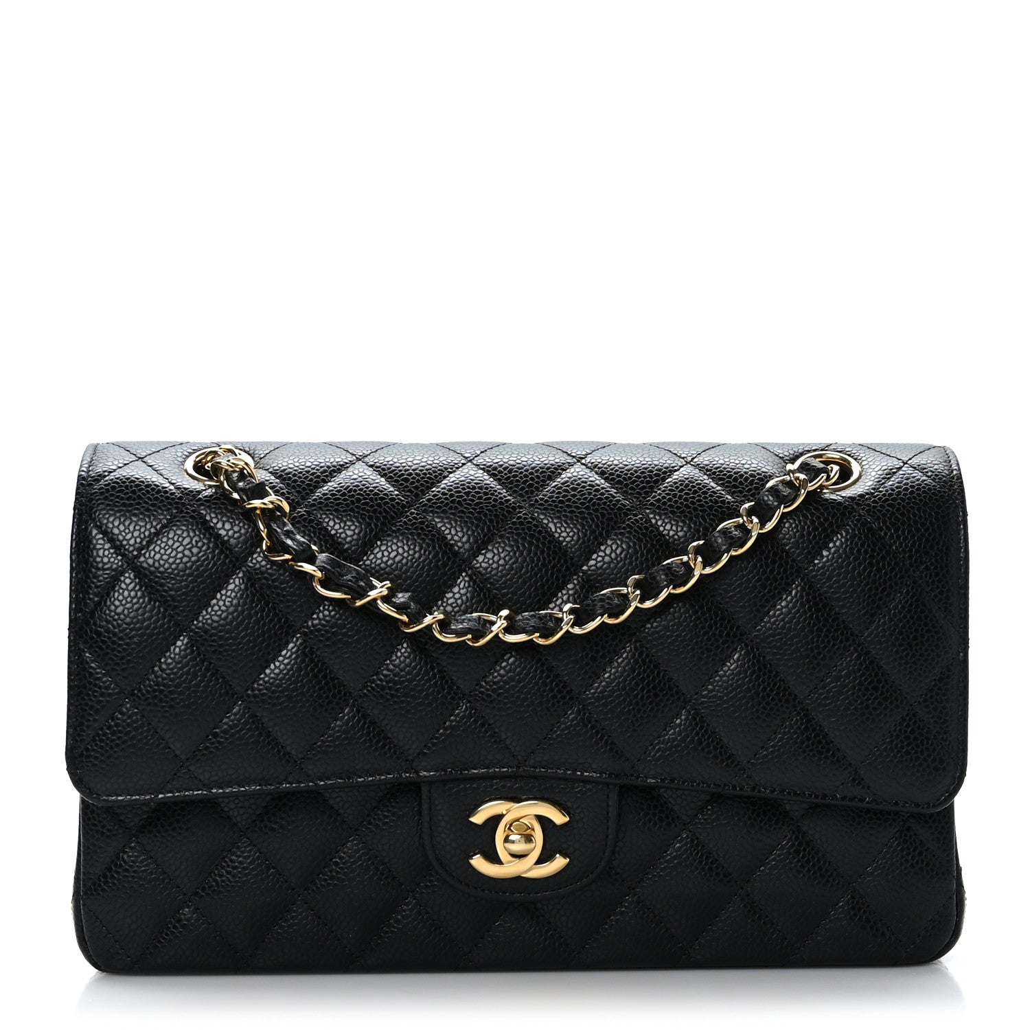 Chanel Caviar Quilted Medium Double Flap Black 1 of 9
