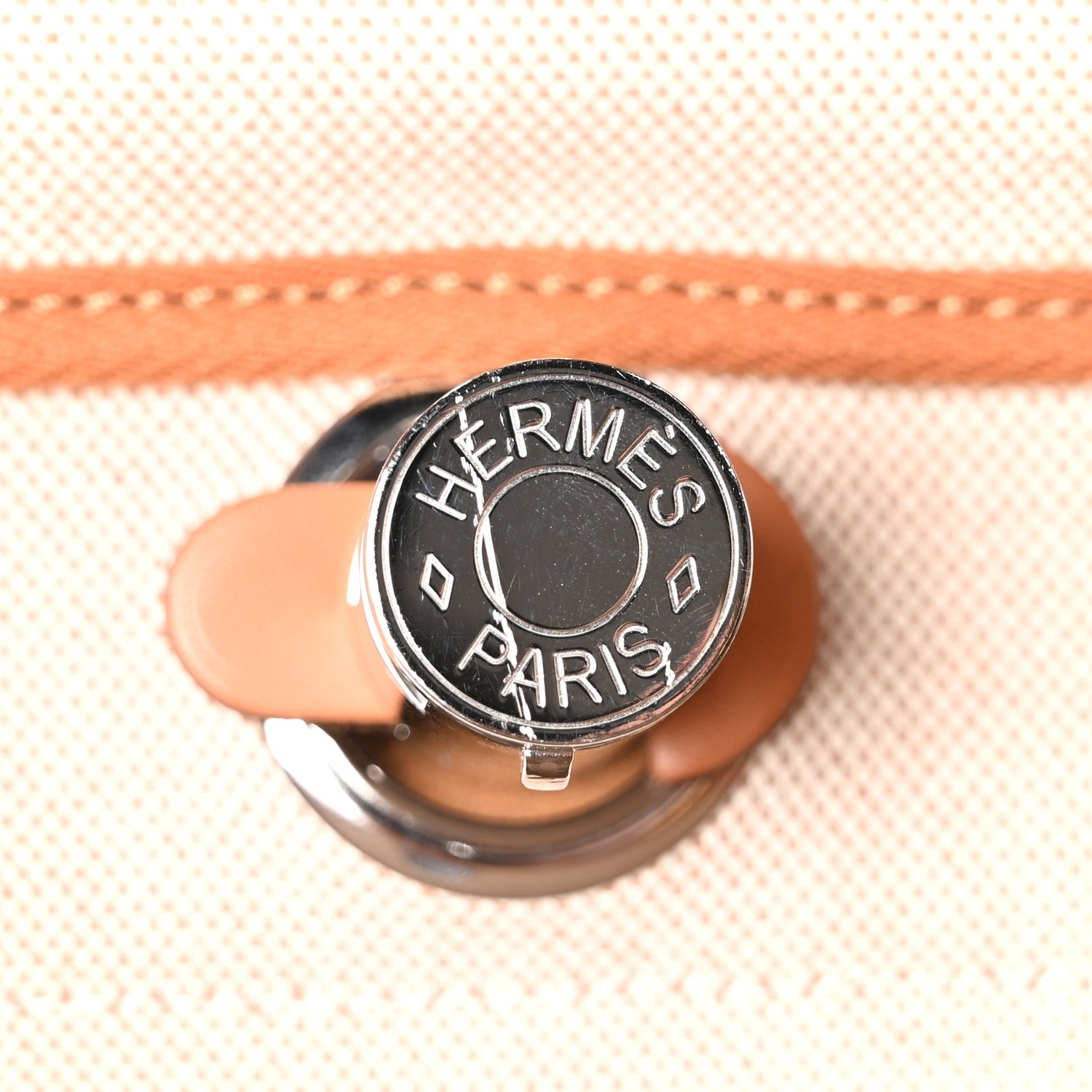 Hermes H Plume Canvas Vache Hunter Circuit 24 Herbag Zip Retourne 31 Ecru Jaune Natural 7 of 11