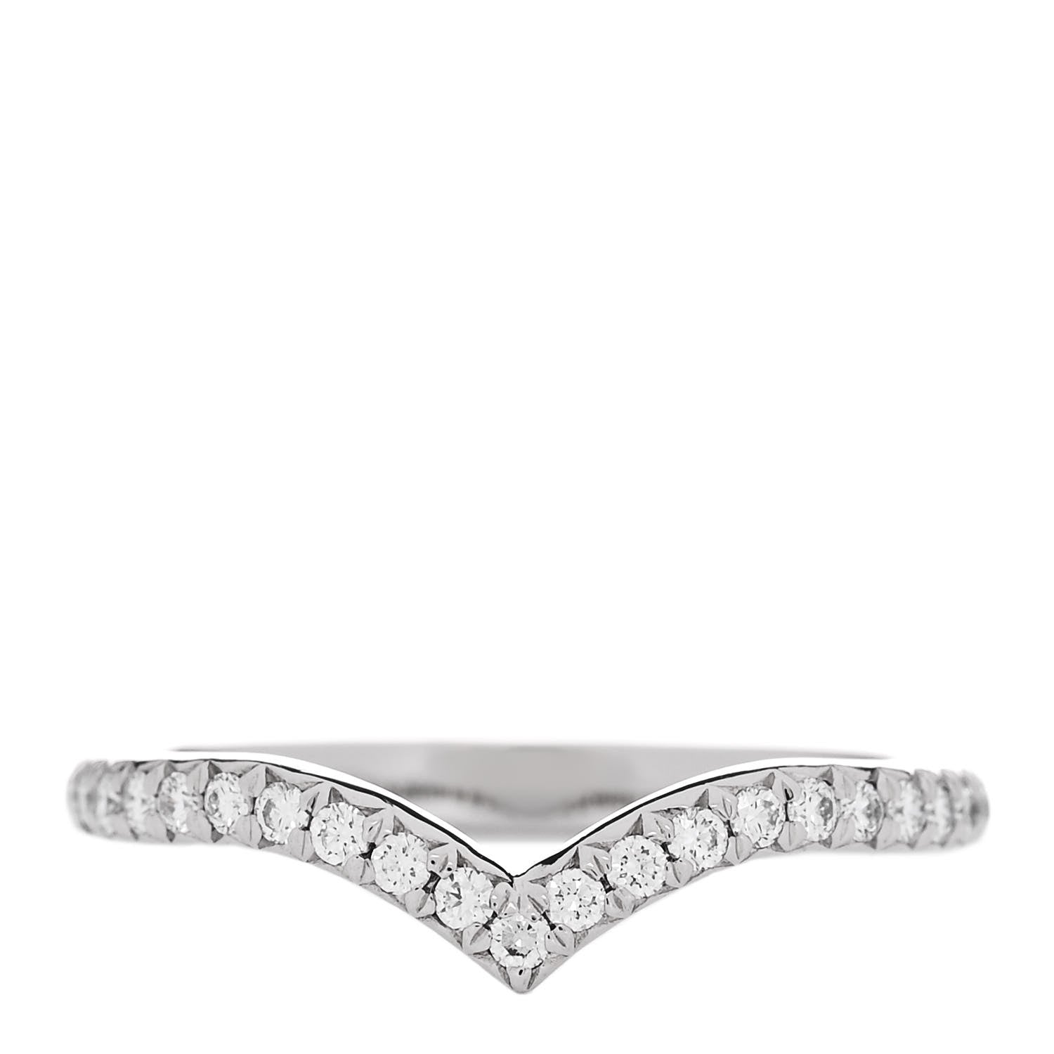 Tiffany Platinum Diamond Soleste V Band Ring 51 5.75 1 of 4