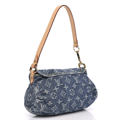 Louis Vuitton Monogram Denim Mini Pleaty Blue 3 of 9