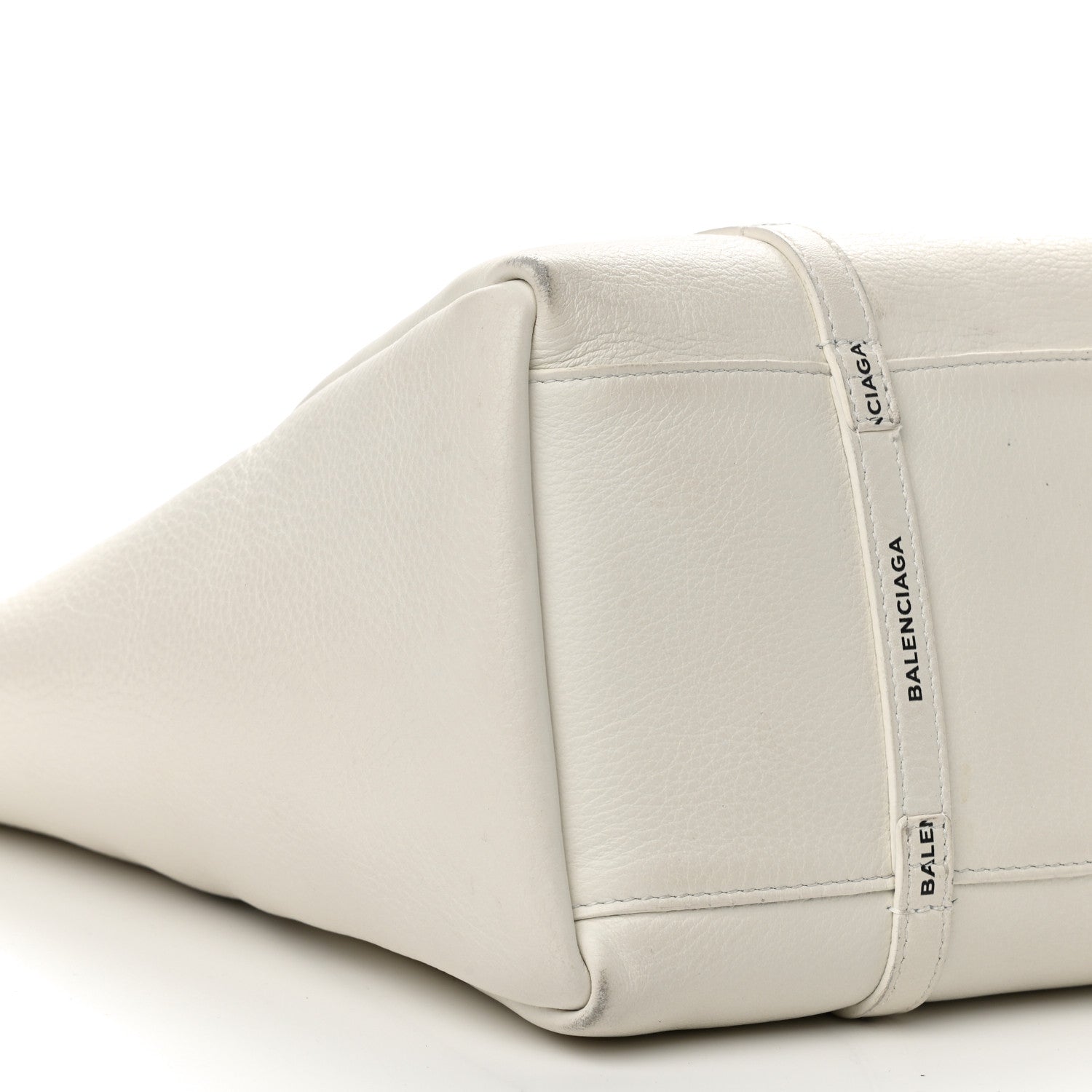 Balenciaga Calfskin Logo Strap Small Everyday Tote White Black 6 of 14