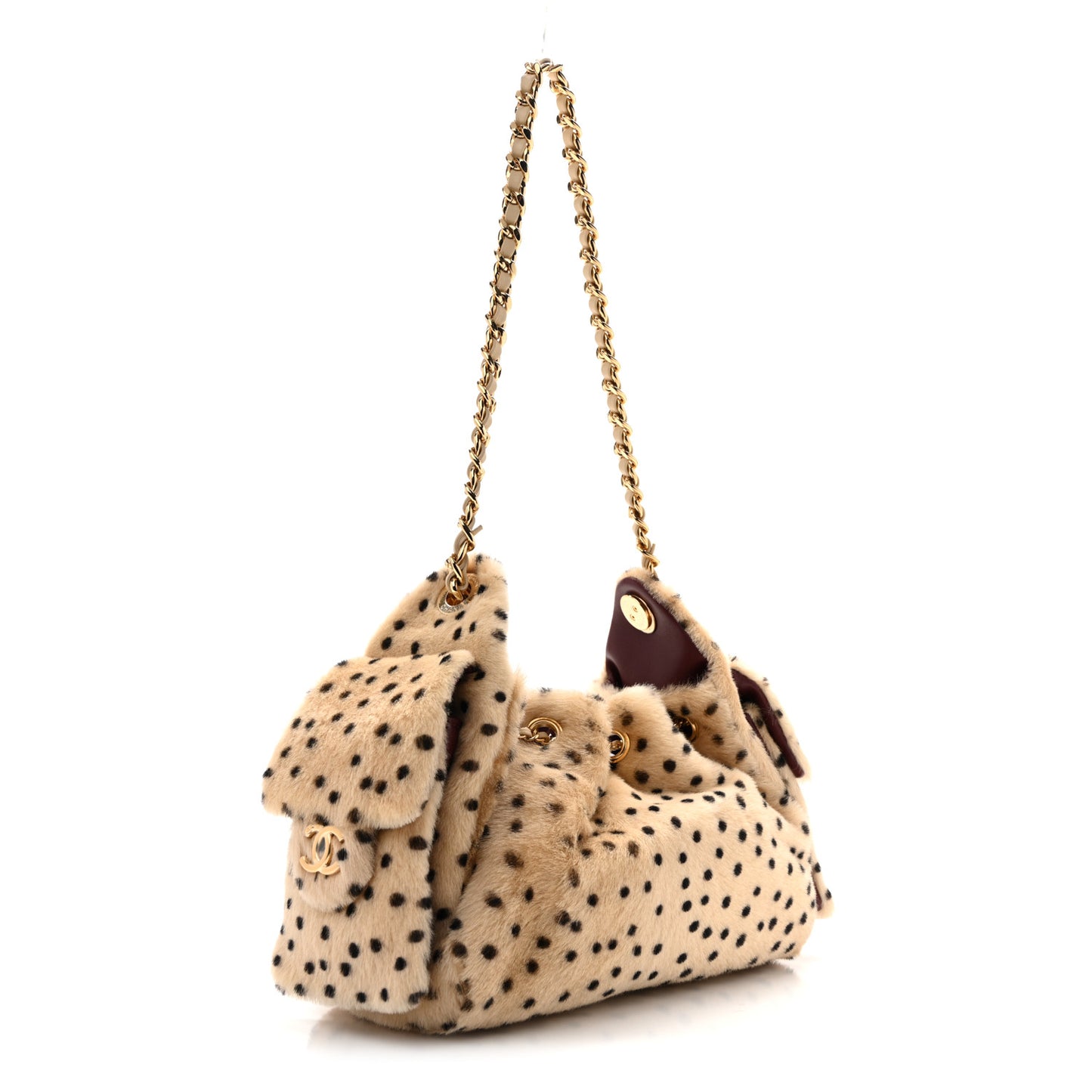 Pony Hair Mini Chanel 25 Handbag Beige Black Beige Black Beige Black