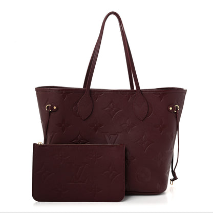 Louis Vuitton Empreinte Monogram Giant Neverfull MM Wine 2 of 10