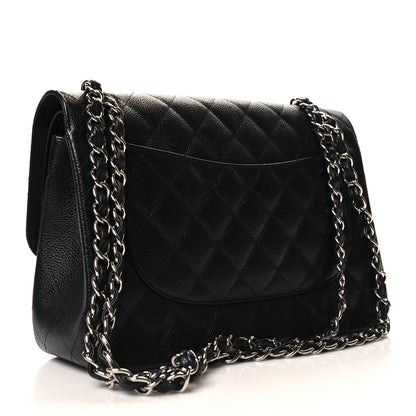 Chanel Caviar Quilted Jumbo Double Flap Black 3 of 11