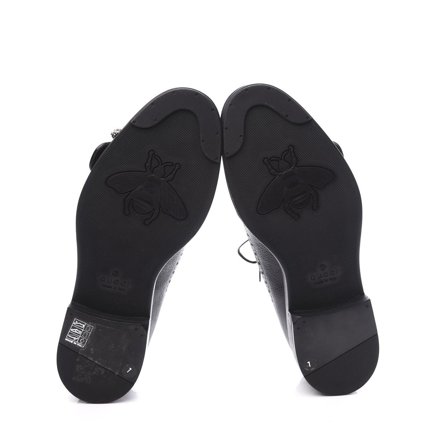 Pebbled Calfskin Dionysus Web Mens Martins Shoes 7 Black