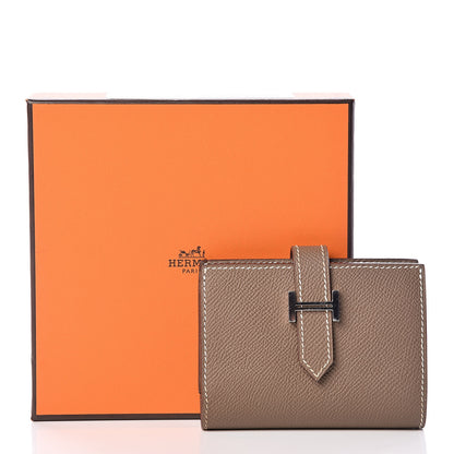 Hermes Epsom Bearn Card Holder Wallet Etoupe 8 of 8