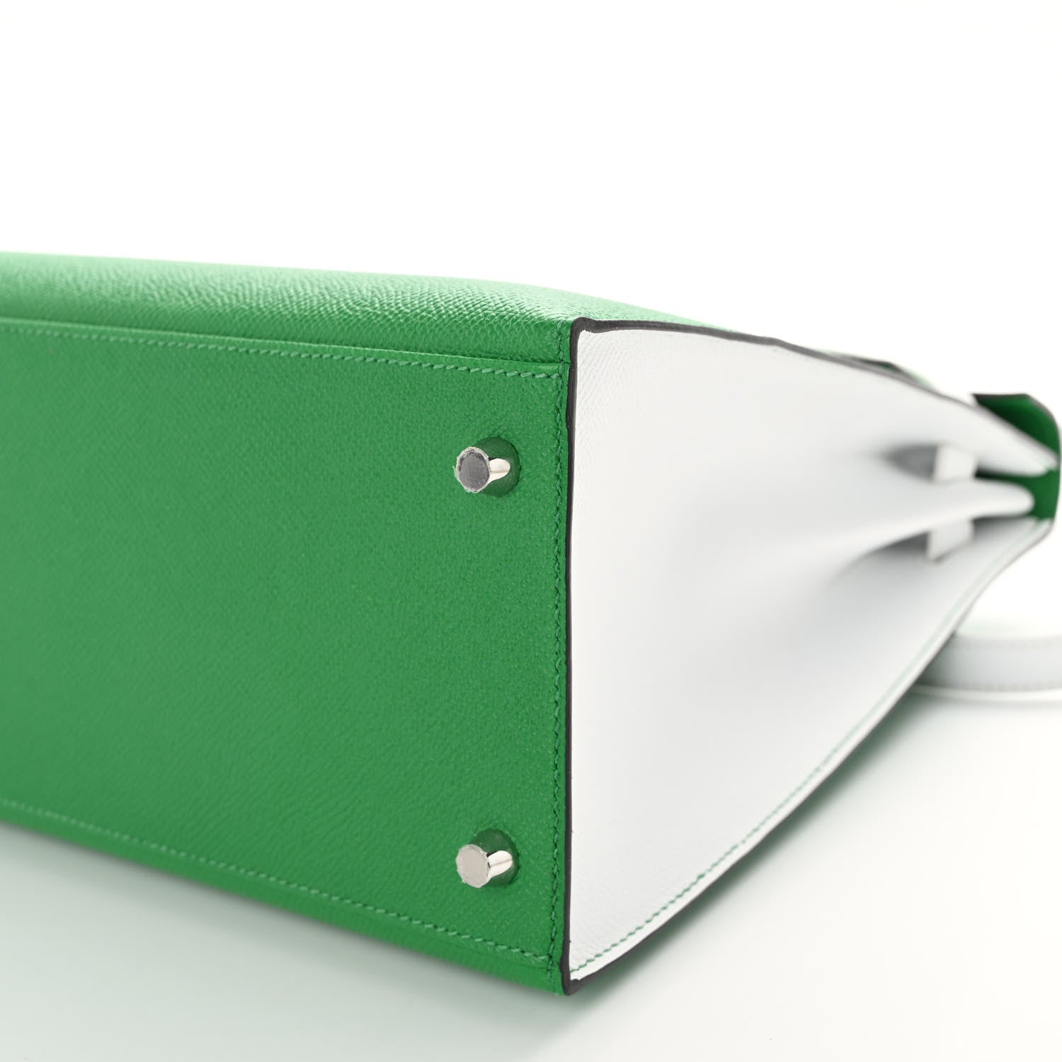 Hermes Epsom Horseshoe Kelly Sellier 35 Cactus White 9 of 11