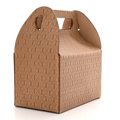 Saint Laurent Calfskin Monogram Take Away Box Dusty Vintage Brown Gold 3 of 15