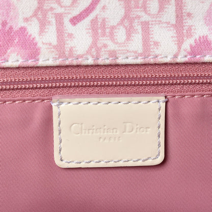 Christian Dior Canvas Monogram Floral Chain Shoulder Bag Pink 8 of 15