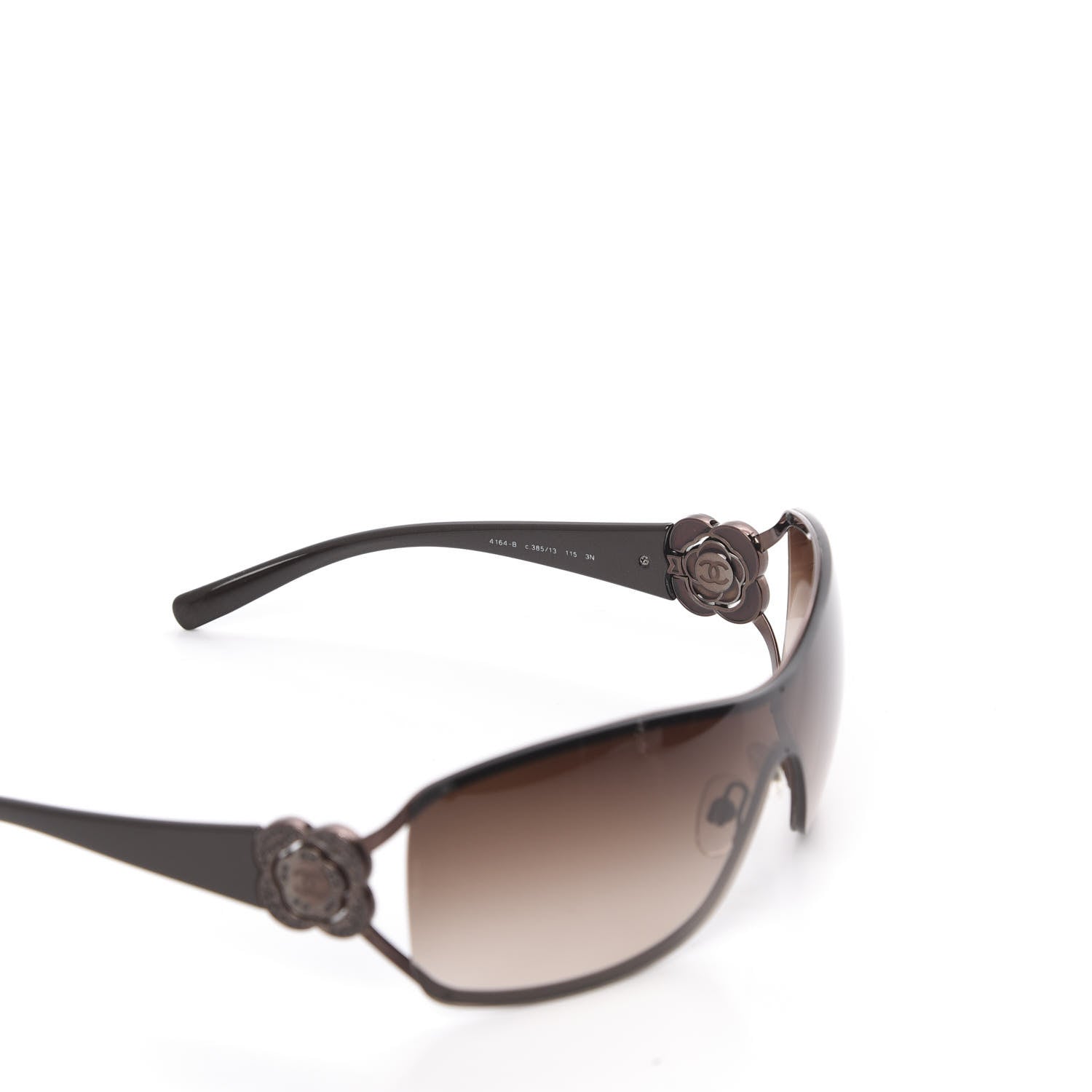 Chanel Swarovski Crystal Camellia CC Sunglasses 4164-B Bronze 5 of 8