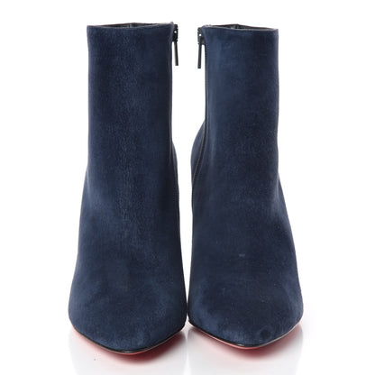 Christian Louboutin Veau Velours Eloise Booty 85 Ankle Boots 37 Bavarois 2 of 12