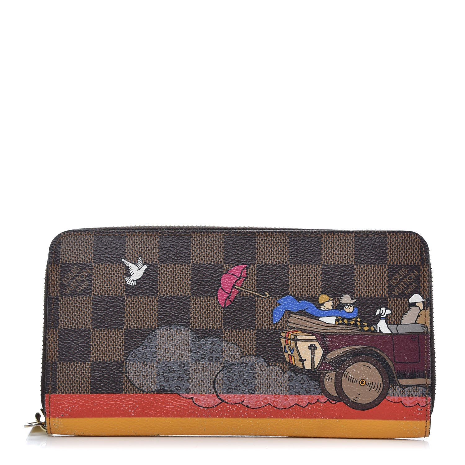 Louis Vuitton Damier Ebene 2015 Christmas Animation Zippy Wallet Poppy 1 of 8