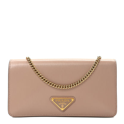 Prada Vitello Move Triangle Logo Mini Crossbody Bag Cipria 1 of 8