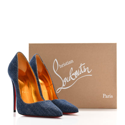 Christian Louboutin Denim Jazz Calf So Kate 120 Pumps 36 Blue 14 of 14