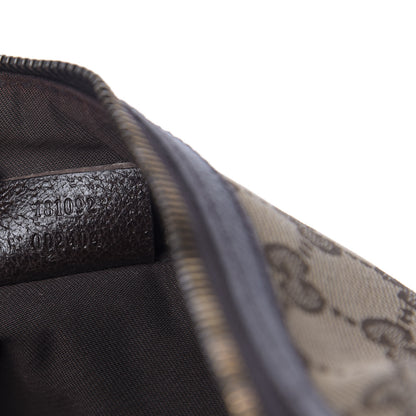 Gucci Monogram Web Medium Half Moon Hobo Dark Brown 9 of 9