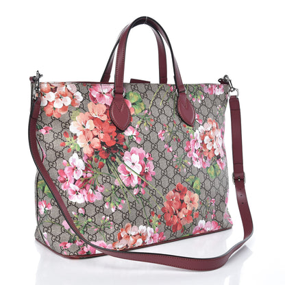 Gucci Soft GG Supreme Monogram Blooms Medium Crossbody Tote Beige Multicolor Dry Rose 3 of 7