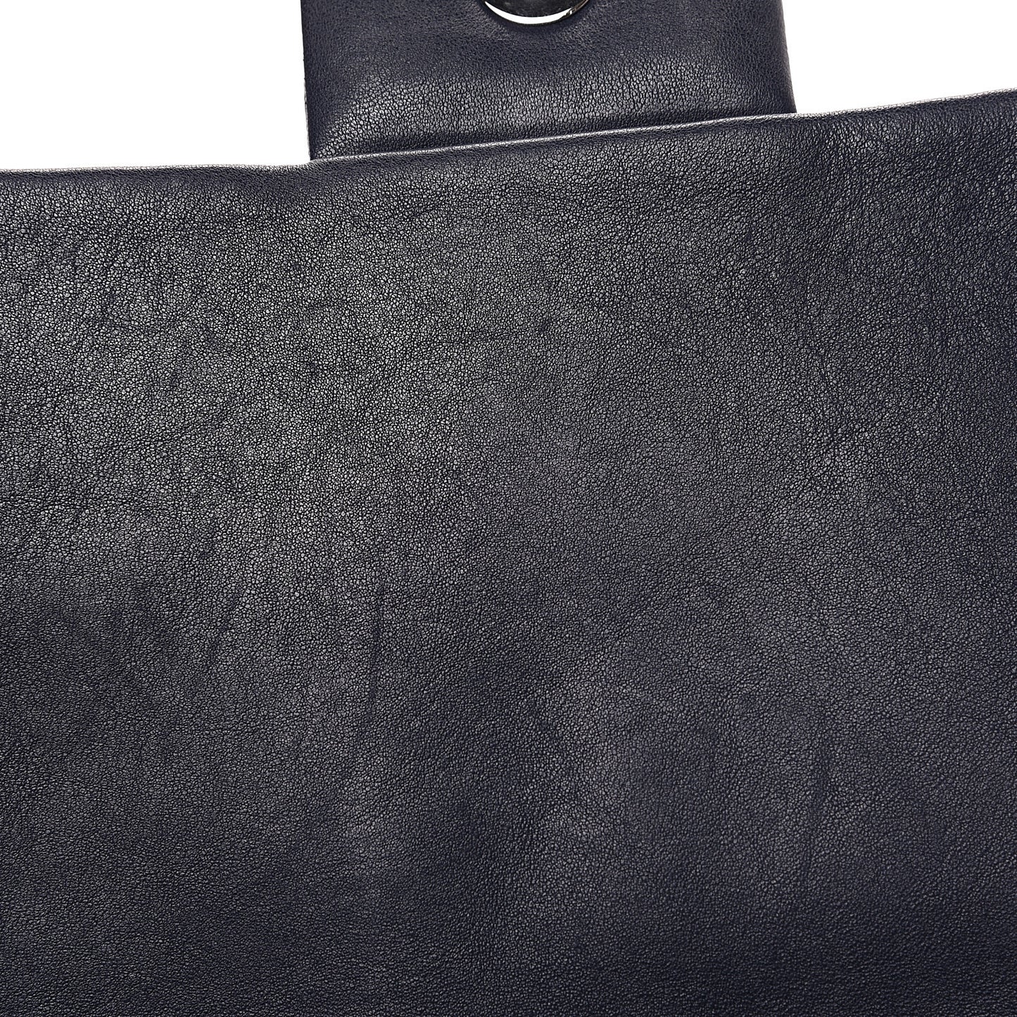 Washed Lambskin Quilted Chain Around Maxi Flap Dark Navy Blue
