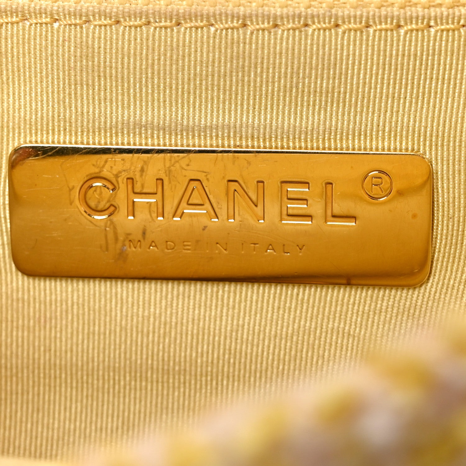 Chanel Tweed Quilted Medium Chanel 19 Flap Yellow Pink 6 of 10