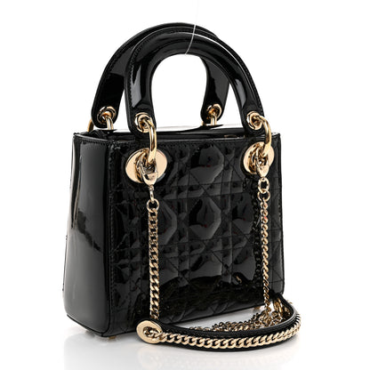 Christian Dior Patent Cannage Mini Lady Dior Black 3 of 9
