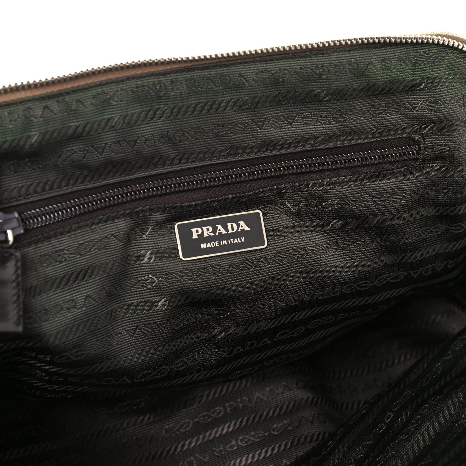 Prada Canapa Cinghiale Frame Bowler Brown 6 of 12