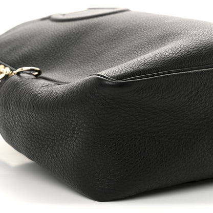Salvatore Ferragamo Calfskin Gancio XL City Backpack Black 8 of 9