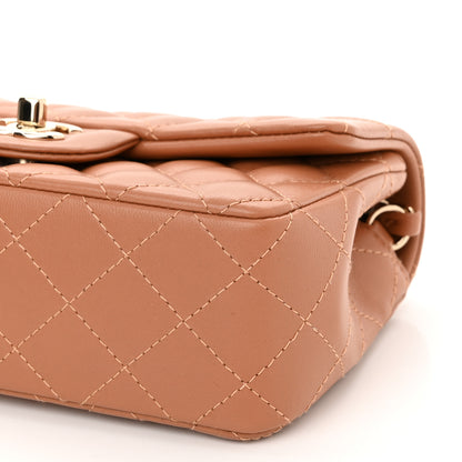 Chanel Lambskin Quilted Mini Rectangular Flap Brown 10 of 11