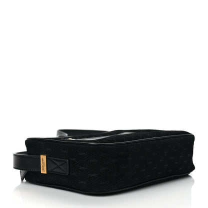 Saint Laurent Suede Monogram All Over Camera Bag Black 4 of 9