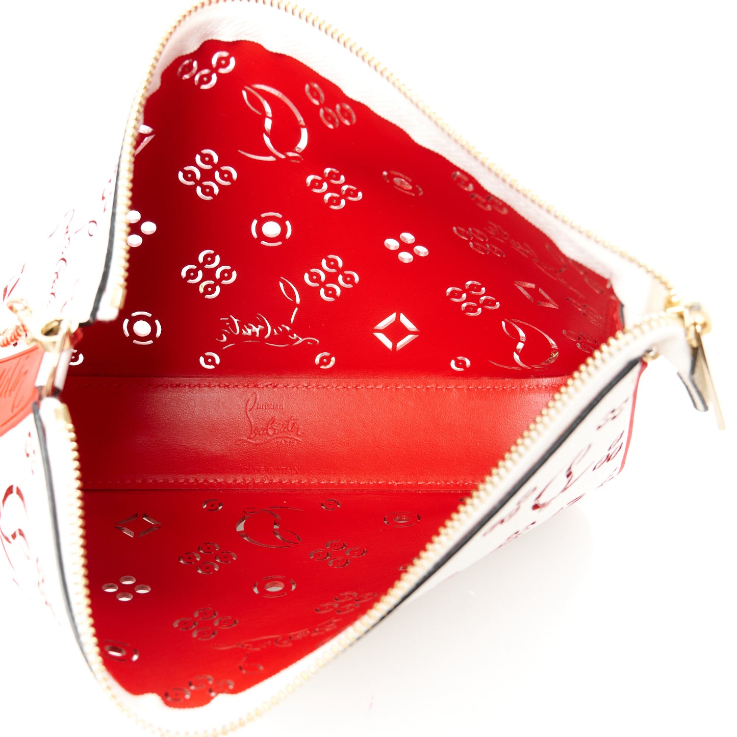 Calfskin Loubila Loubinthesky Chain Clutch Leche
