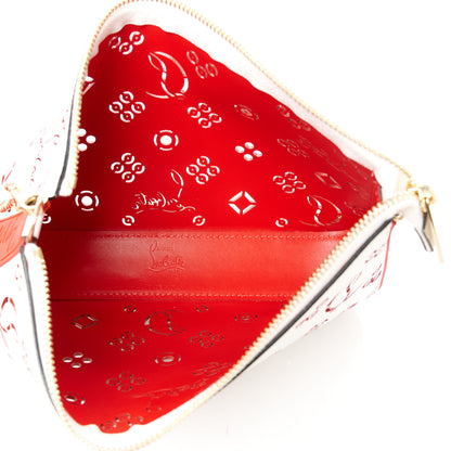 Christian Louboutin Calfskin Loubila Loubinthesky Chain Clutch Leche 5 of 10