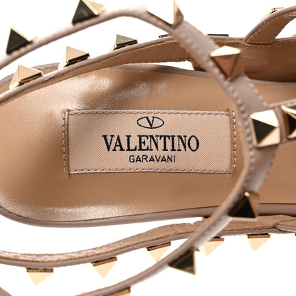 Valentino Garavani Patent Nappa Rockstud Ankle Strap 100mm Pumps 37 Black Poudre 7 of 9