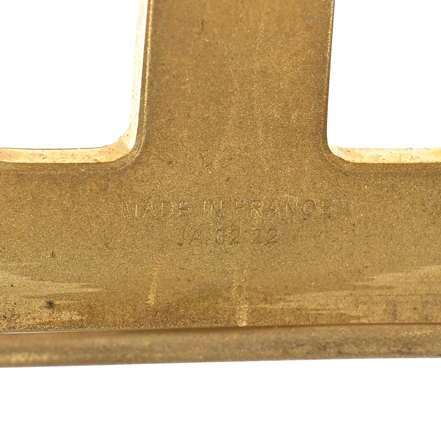 Guilloche 32mm H Belt Buckle Gold