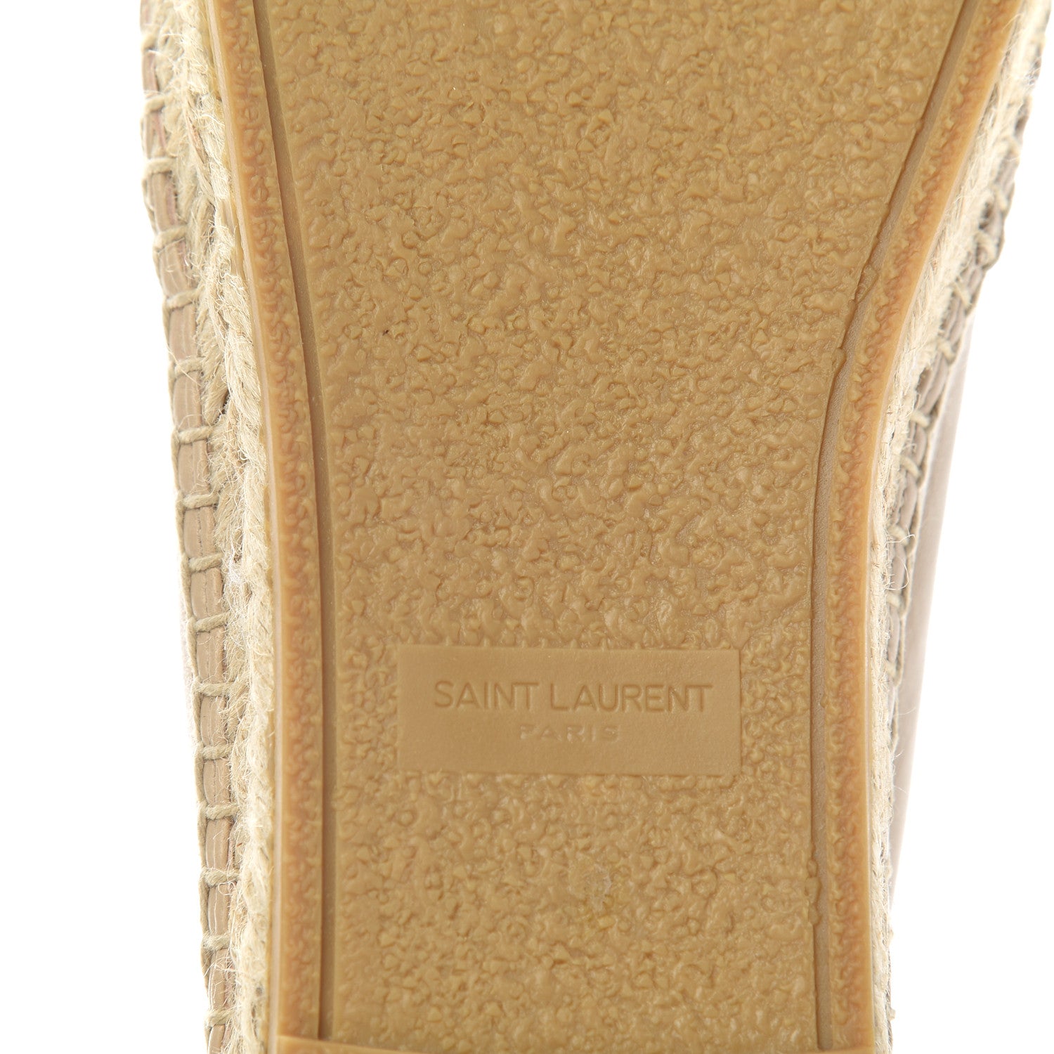 Saint Laurent Lambskin Monogram Espadrilles 40 Nude 9 of 11