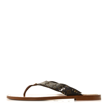 Louis Vuitton Monogram Sunny Flat Thong Sandals 39 Brown 1 of 8
