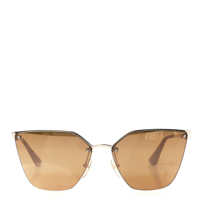 Prada Polarized Cat Eye Sunglasses SPR 68T Gold 2 of 9