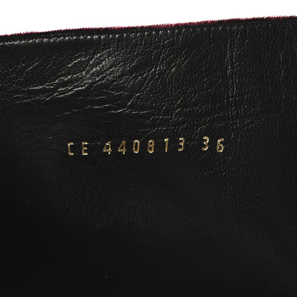 Saint Laurent Velvet Lily Thigh High Boots 36 Burgundy 6 of 7