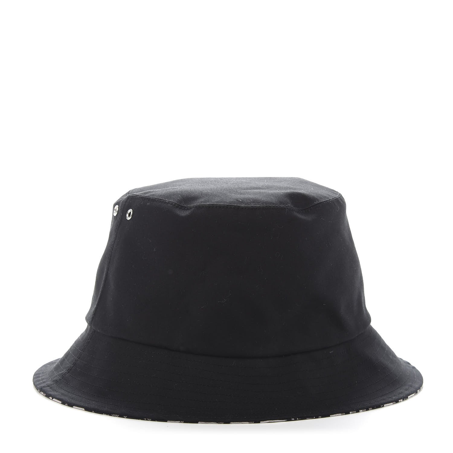 Christian Dior Polyester Cotton Oblique Teddy-D Brim Bucket Hat 58 Black 7 of 12
