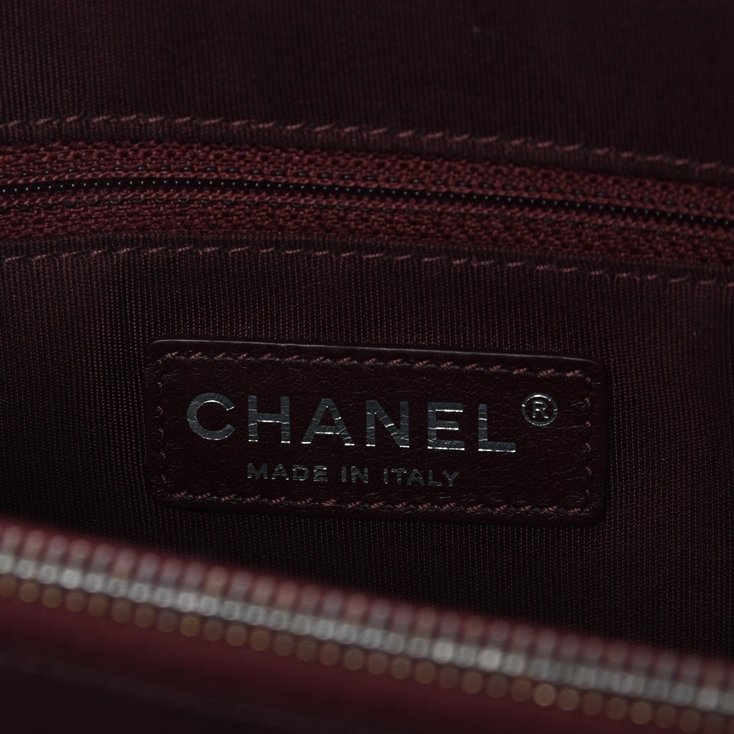 Chanel Glazed Calfskin Quilted Tote Black 7 of 7