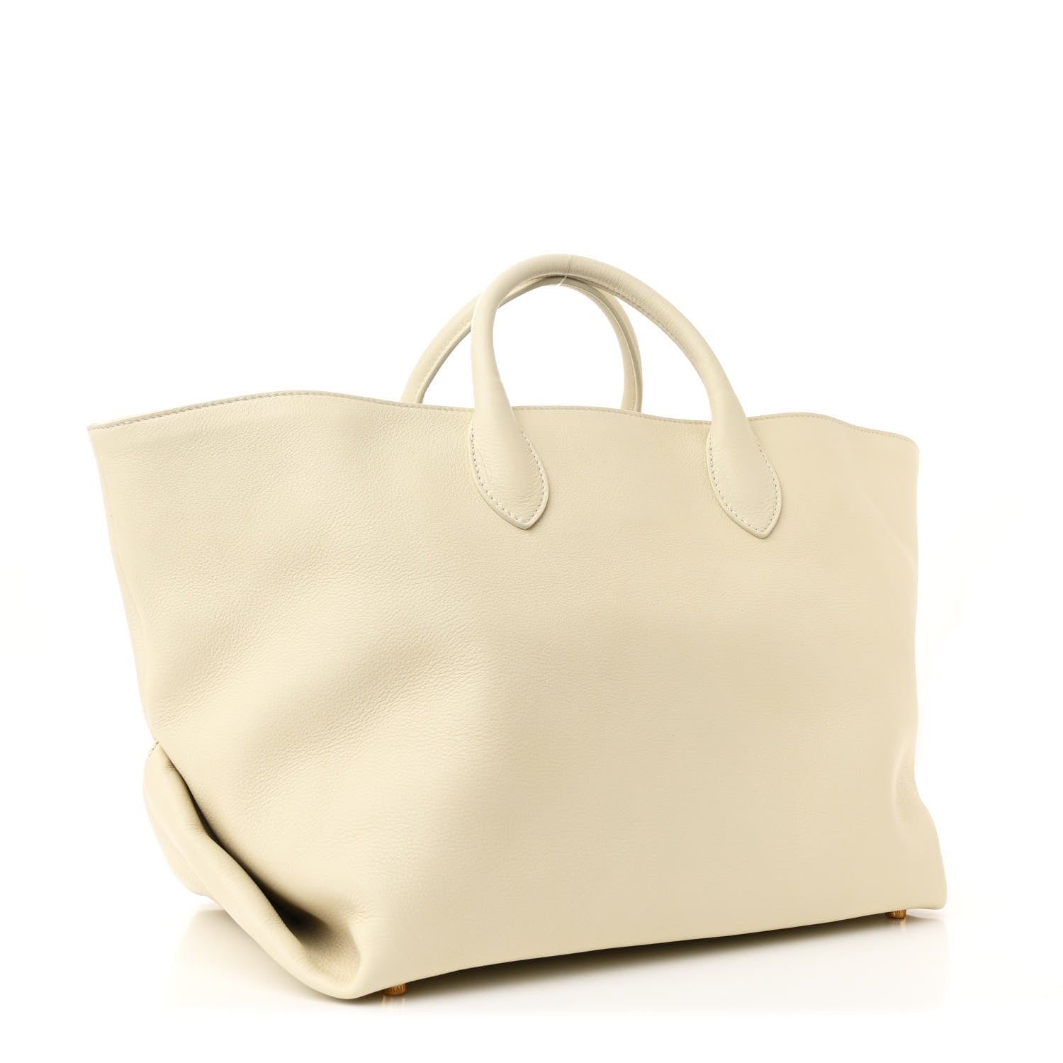 Khaite Pebbled Calfskin Medium Amelia Tote Ivory 3 of 9