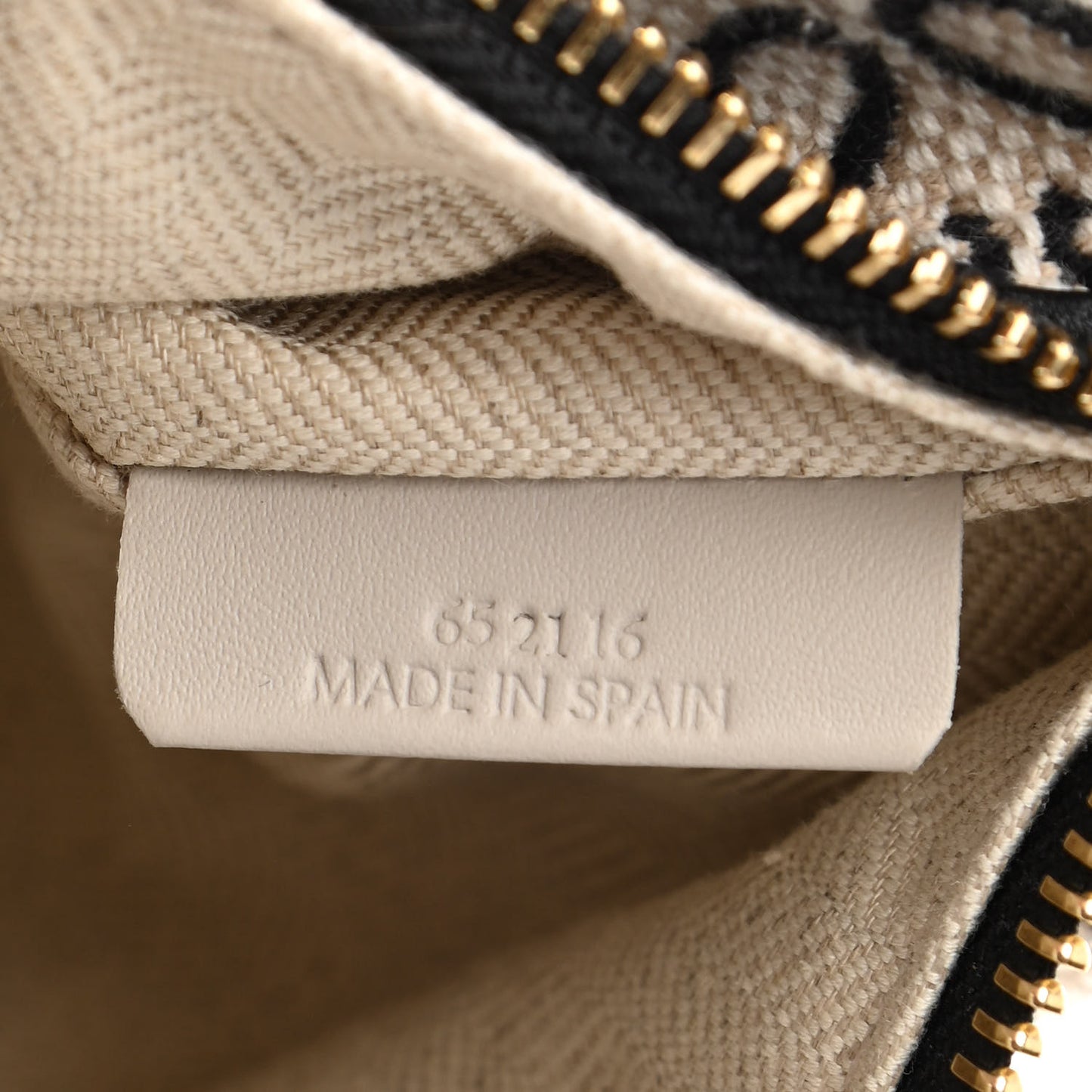 Jacquard Anagram Calfskin Small Cubi Bag Ecru Black