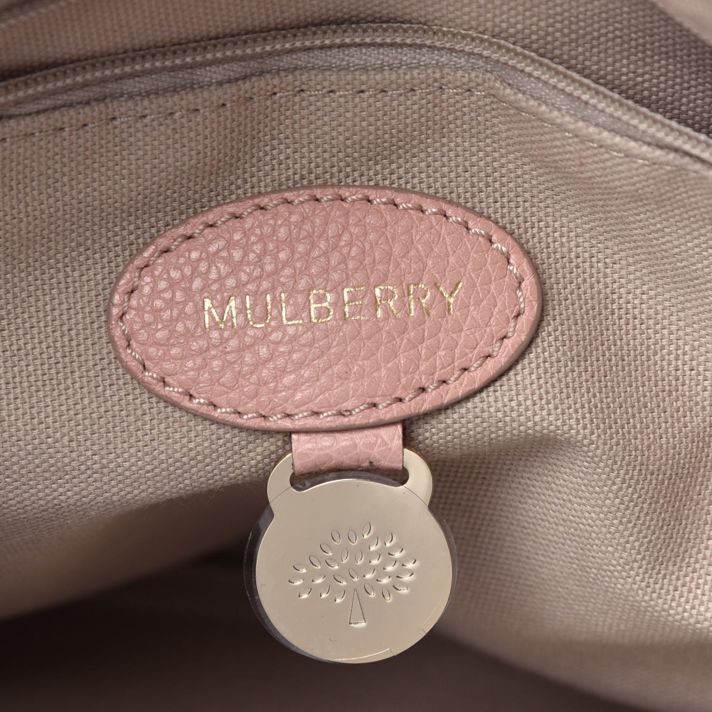 Classic Grained Calfskin Small Alice Satchel Blush
