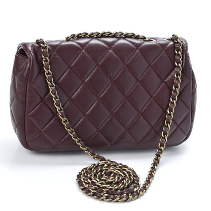 Chanel Lambskin Quilted Meat Packaged Mini Rectangular Flap Burgundy 2 of 9
