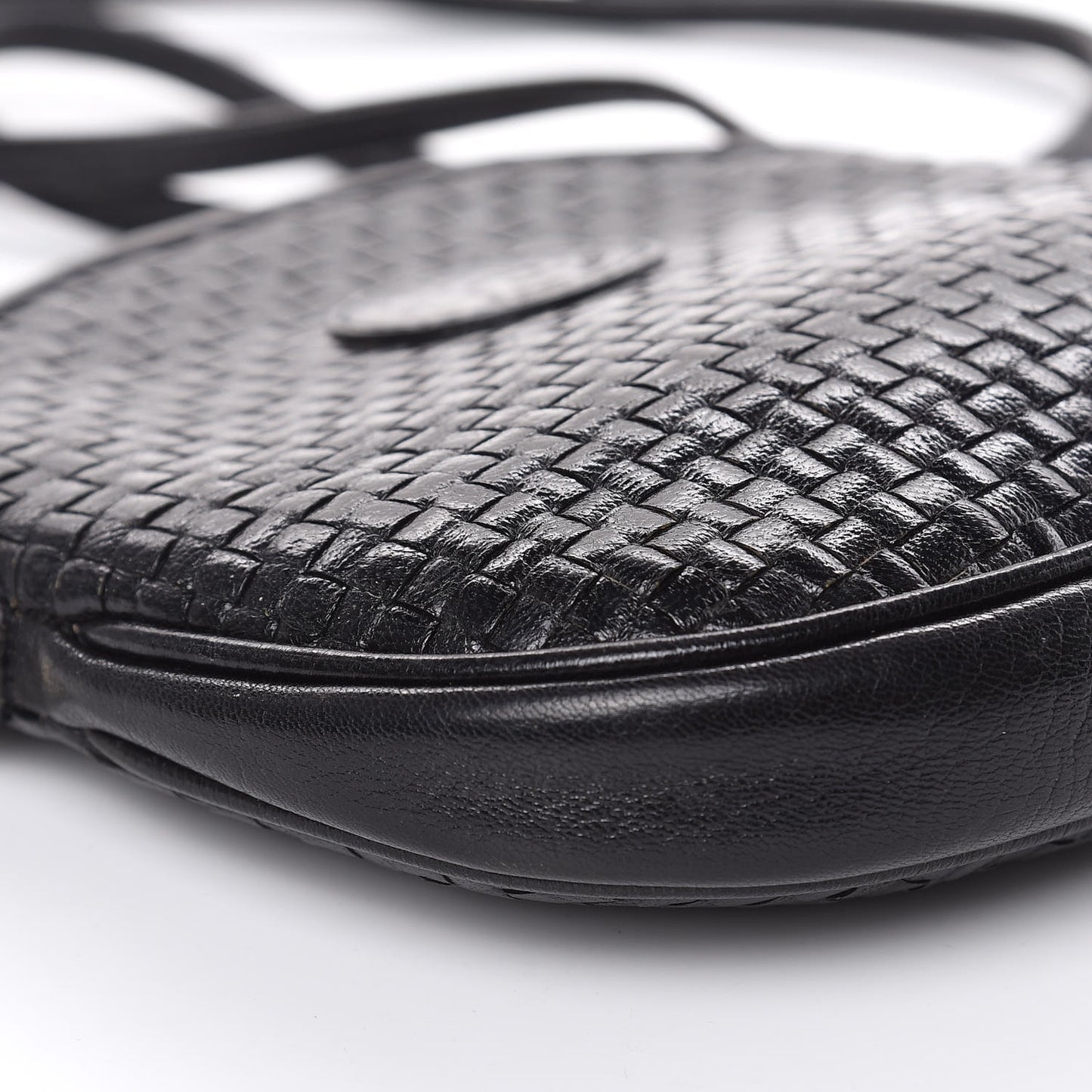 Calfskin Woven Crossbody Black